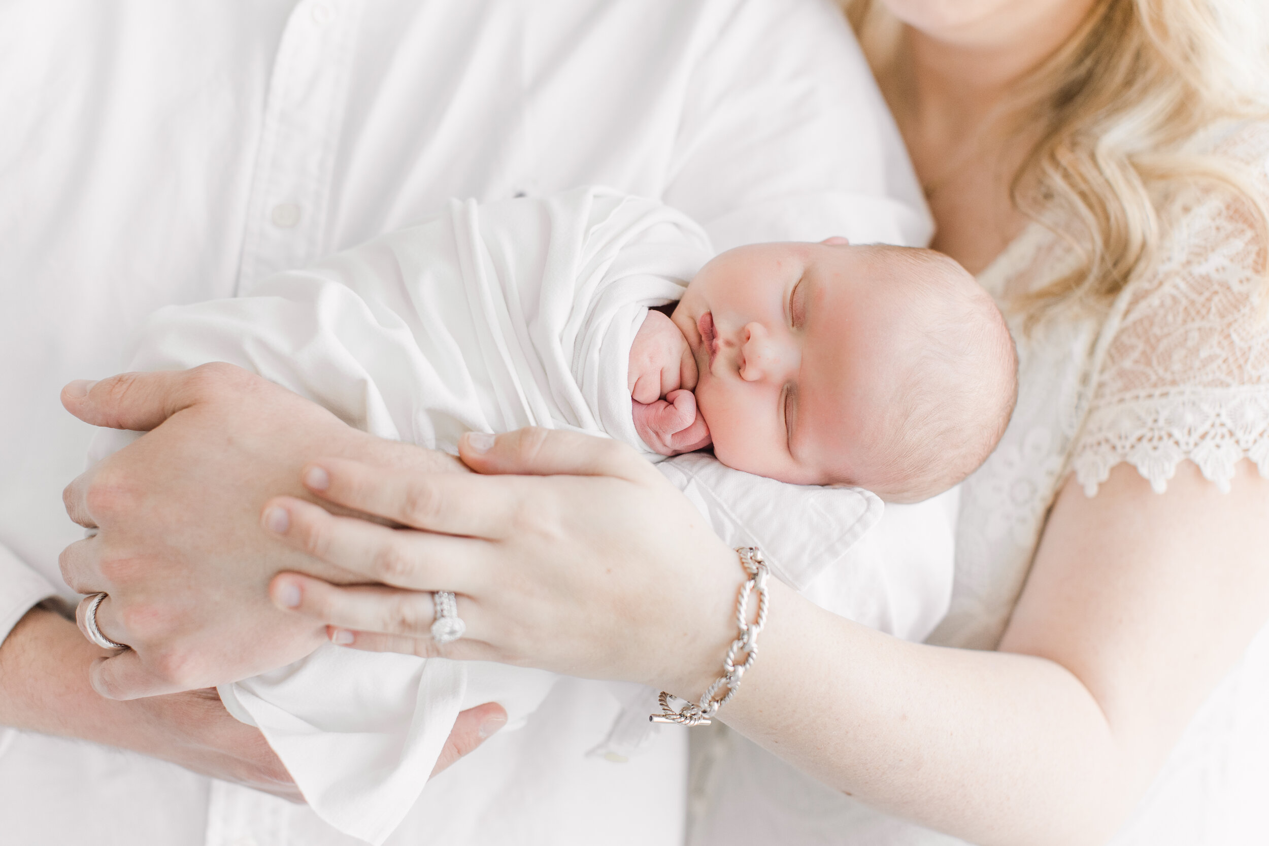 detail of newborn baby photo shoot